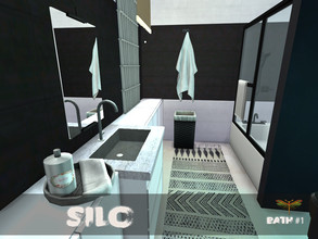 Sims 4 — Silo - Bath One by fredbrenny — It is a powder room. A guest bathroom, a toilet and a sink. Pretty basic in all.
