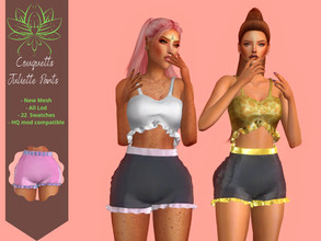 Sims 4 —  Juliette Pants  by couquett — I hope that you like it - 22 colors. - Mesh by me. - Custom thumbnail. - HQ mod