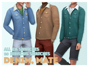Sims 4 — Solistair Denim, Mate SET by Solistair — Male Top & Bottom Base Game Compatible All LODs Custom Catalog Icon