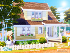 Sims 4 — Spring Cottage - Nocc by sharon337 — 20 x 20 lot. Value $109,868 3 Bedroom 4 Bathroom Living Room Kitchen