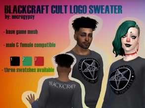 Sims 4 — BLACKCRAFT CULT LOGO SWEATER by necrogypsy — Believe in Yourself
