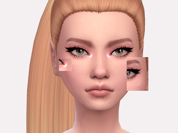 Sims 4 — Meye Highlighter by Sagittariah — base game compatible 1 swatch properly tagged enabled for all occults disabled