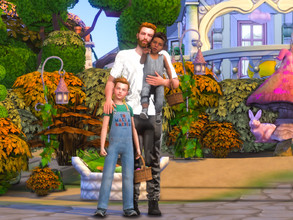 Sims 4 — Easter Poses by couquett — - Custom Thumbnail - Dad , toddler and Kid Poses you Will need: Teleport Pose Player