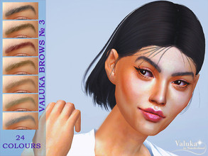 Sims 4 — Brows N3 by Valuka — 24 colours. You can find it in brows. Thumbnail for identification. HQ compatible.