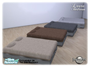 Sims 4 — Laora bedroom  bed by jomsims — Laora bedroom bed