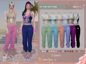 Sims 4 — DSF SPORT OUTFIT FRUNA by DanSimsFantasy — This spring enjoy color in your sports activities. You have 24