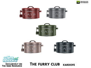 Sims 4 — kardofe_The furry club_Cat food container by kardofe — Decorative cat food container, in five colour options 