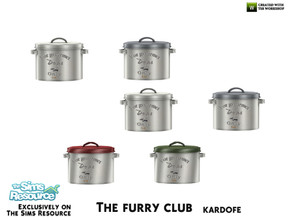 Sims 4 — kardofe_The furry club_Dog food container by kardofe — Decorative dog food bowl, in five colour choices 