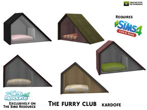 Sims 4 — kardofe_The furry club_Doghouse  large 2 by kardofe — Large pet kennel, in the shape of a hut with an uneven
