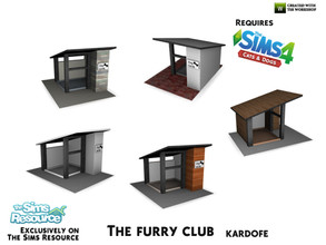 Sims 4 — kardofe_The furry club_Doghouse  small 1 by kardofe — Small pet kennel, in the form of a modern house, in five