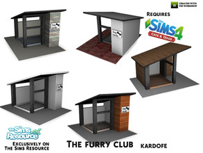 Sims 4 — kardofe_The furry club_Doghouse Large  1 by kardofe — Large pet kennel, in the shape of a modern house, in five