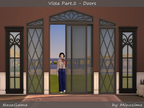 Sims 4 — Vista Set Part.2 - Doors by Mincsims — These are all for 4 tiles. It consists of 3 different patterns and 2