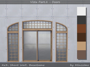 Sims 4 — Vista Arched Door Short V1 by Mincsims — for short wall 6 swatches a part of Vista Set