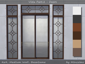 Sims 4 — Vista Door Med V1 by Mincsims — for medium wall 6 swatches a part of Vista Set