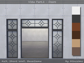 Sims 4 — Vista Door Short V2 by Mincsims — for short wall 6 swatches a part of Vista Set
