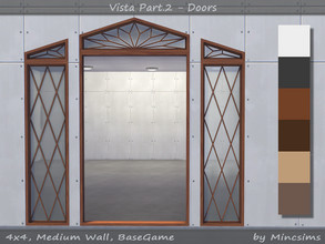 Sims 4 — Vista Triangle Door Med V2 by Mincsims — for medium wall 6 swatches a part of Vista Set
