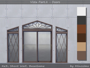 Sims 4 — Vista Triangle Door Short V1 by Mincsims — for short wall 6 swatches a part of Vista Set