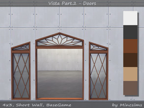 Sims 4 — Vista Triangle Door Short V2 by Mincsims — for short wall 6 swatches a part of Vista Set