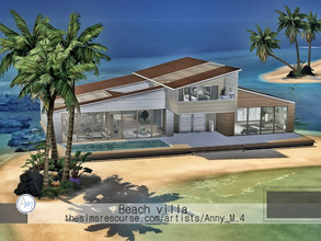 Sims 4 — Beach villa by Anny_M4 — Here is a modern villa on the beach. It has 2 stories. On the ground floor it has