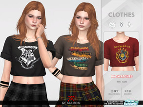 Sims 4 — HP Shirt for female 01 by remaron — HP shirt for female in The Sims 4 ==== NEW MESH ==== -06 Swatches available