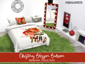 Sims 4 — Christmas Blossom Bedroom {Mesh Required} by neinahpets — A beautiful Christmas themed bedroom recolor featuring