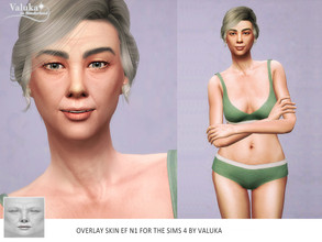 Sims 4 — Overlay Elder Female Skin N1 by Valuka — This is the overlay version of my default elder female skin. Compatible