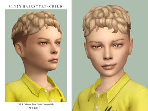 Sims 4 — Alvin Hairstyle by -Merci- — New Maxis Match Hairstyle for Sims4. -For boys. -Base Game compatible. -Hat