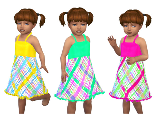 Sims 4 — KeyCamz Toddler Dress 0404 by ErinAOK — Toddler Sundress 9 Swatches