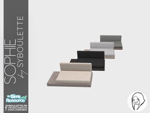 Sims 4 — Sophie - Loveseat (left) by Syboubou — This loveseat is supposed to be attached to the wall, but you can make it
