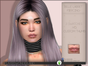 Sims 4 — Belle Labret Piercing by PlayersWonderland — .3 Swatches .HQ .Custom thumb .Custom specular map
