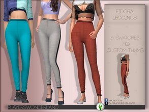 Sims 4 — Fidora Leggings by PlayersWonderland — .6 Swatches .HQ .Custom thumbnail .Custom specular/Normalmap
