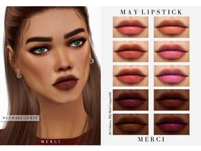 Sims 4 — -Patreon- May Lipstick by -Merci- — 26 colours, for female.