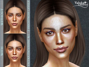 Sims 4 — Faceshine N1 by Valuka — Blush category 3 brightness level For male and female Thumbnail for identification HQ