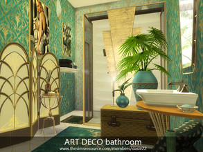 Sims 4 — ART DECO bathroom by dasie22 — The room was built in San Myshuno at Hakim 122. The layout of the rooms is in my