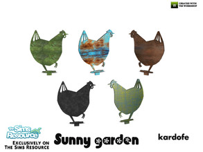 Sims 4 — kardofe_Sunny garden_Hen by kardofe — Decorative metal figure of a hen, can be placed on the floor or on a