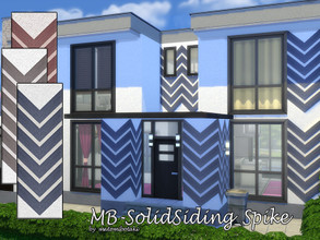 Sims 4 — MB-SolidSiding_Spike by matomibotaki — MB-SolidSiding_Spike, extravagant exterior facade with zigzag pattern for