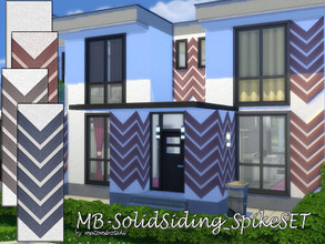 Sims 4 — MB-SolidSiding_SpikeSET by matomibotaki — MB-SolidSiding_SpikeSET, 2 matching wallpapers one with extravagant