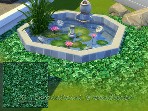 Sims 4 — MB-TerrainPaint_GreenClover by matomibotaki — MB-TerrainPaint_GreenClover, fresh green clover terrain paint for