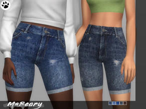 Sims 4 — Denim Jean Shorts by MsBeary — Enjoy these simple shorts! 5 COLORS