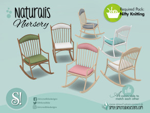 Sims 4 — Naturalis- Rocking chair - requires Knitting pack by SIMcredible! — base by Kris aka Sim_man123 -