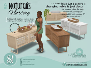 Sims 4 — Naturalis- baby changing table  by SIMcredible! — *decor only* by SIMcredibledesigns.com available at TSR 3