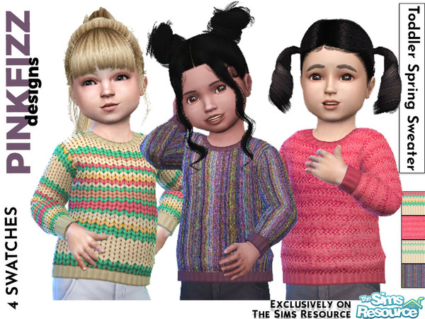 Sims 4 — Toddler Spring Sweater by Pinkfizzzzz — Cute little sweater for your cute little sims!