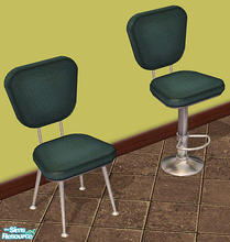 Sims 2 — Leather Diner Chair - Blue by Shannanigan — Recolors both Diner Chair and Barstool. Requires custom mesh to work
