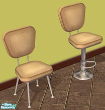 Sims 2 — Leather Diner Chair - Natural by Shannanigan — Recolors both Diner Chair and Barstool. Requires custom mesh to