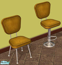 Sims 2 — Leather Diner Chair - Distressed Tan by Shannanigan — Recolors both Diner Chair and Barstool. Requires custom