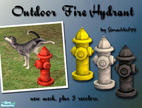 Sims 2 — Outdoor Fire Hydrant by Simaddict99 — Fire hydrant sculpture for your front yard or community lots. Just like