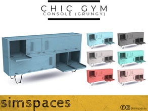 Sims 4 — Chic Gym - Console (grungy) by simspaces — Part of the Chic Gym Console set. A super smart repurposing of some