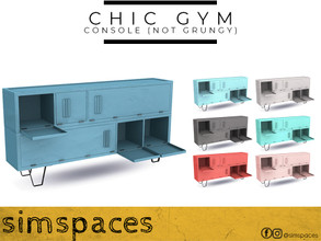 Sims 4 — Chic Gym - Console (not grungy) by simspaces — Part of the Chic Gym Console set. A super smart repurposing of