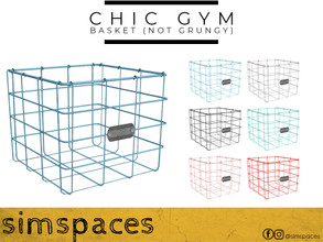 Sims 4 — Chic Gym - Basket (not grungy) by simspaces — Part of the Chic Gym Console set. A simple, yet effective, wire