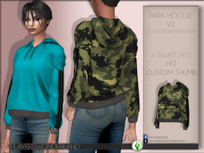 Sims 4 — Para Hoodie V2 by PlayersWonderland — The Para Hoodie but with extras! xx .HQ .9 Swatches .Custom thumbnail